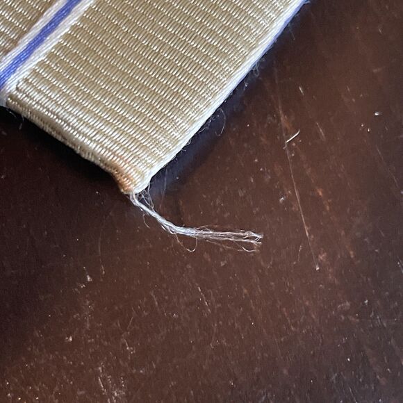 Banana Republic Tie - 3.5 in / 58” Blue Brown Striped Necktie - 100% Silk - Picture 4 of 5